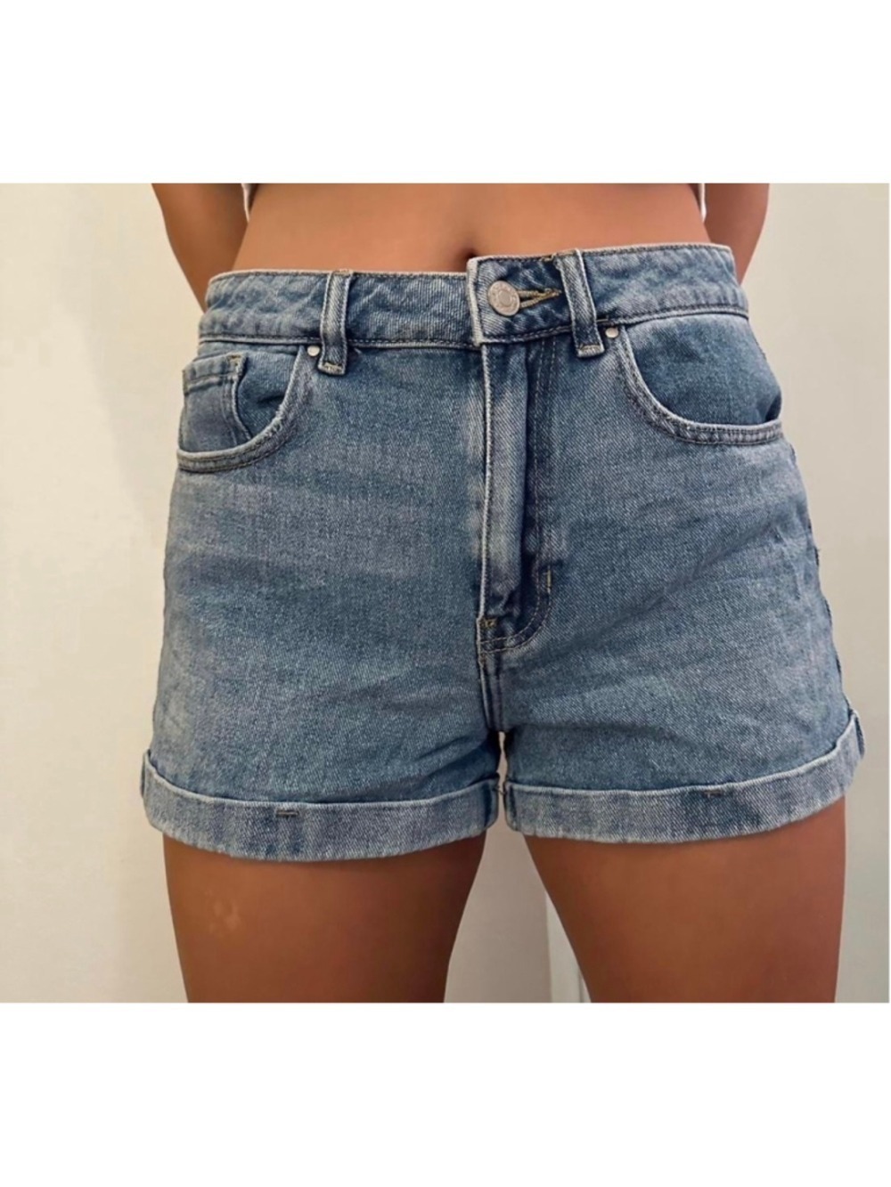 PacSun Mom Shorts Blue Denim Size 25